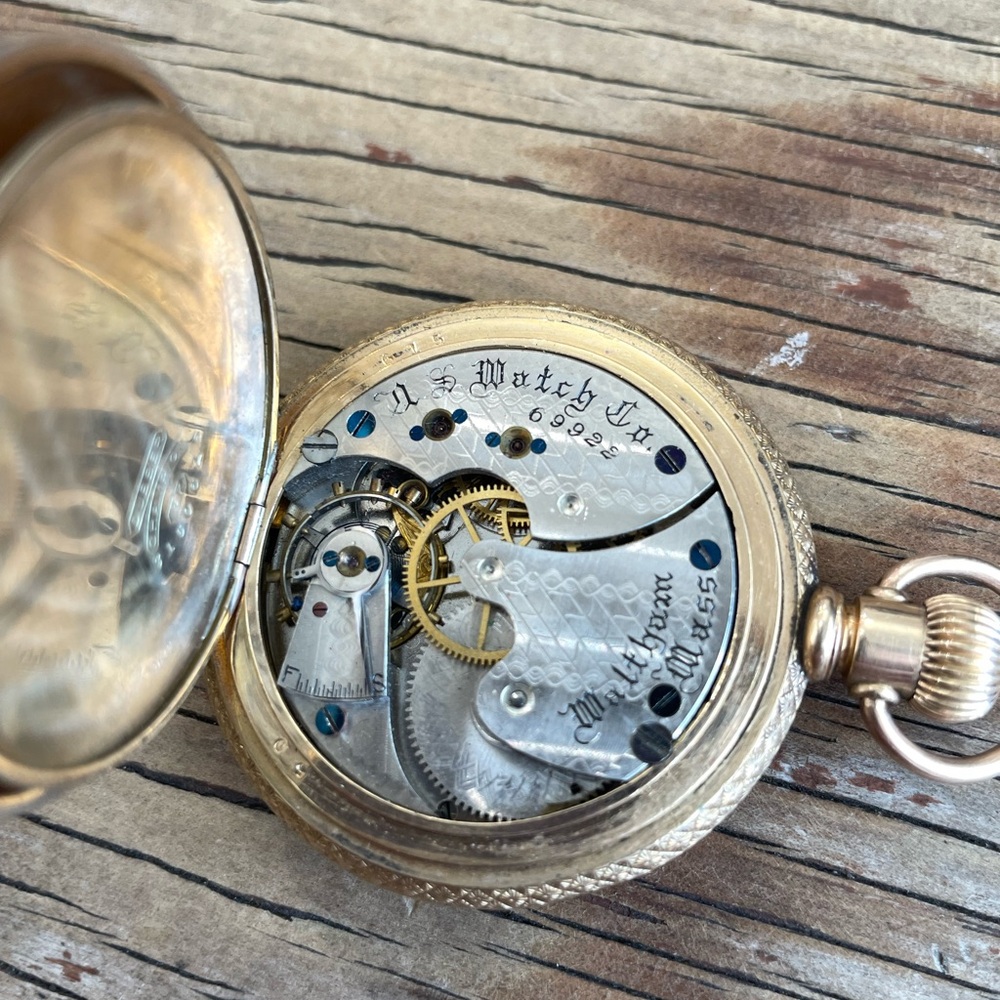 Antique Vintage U.S. Watch Co. Waltham Mass Pocket Watch Grade 67 - Picture 11 of 11